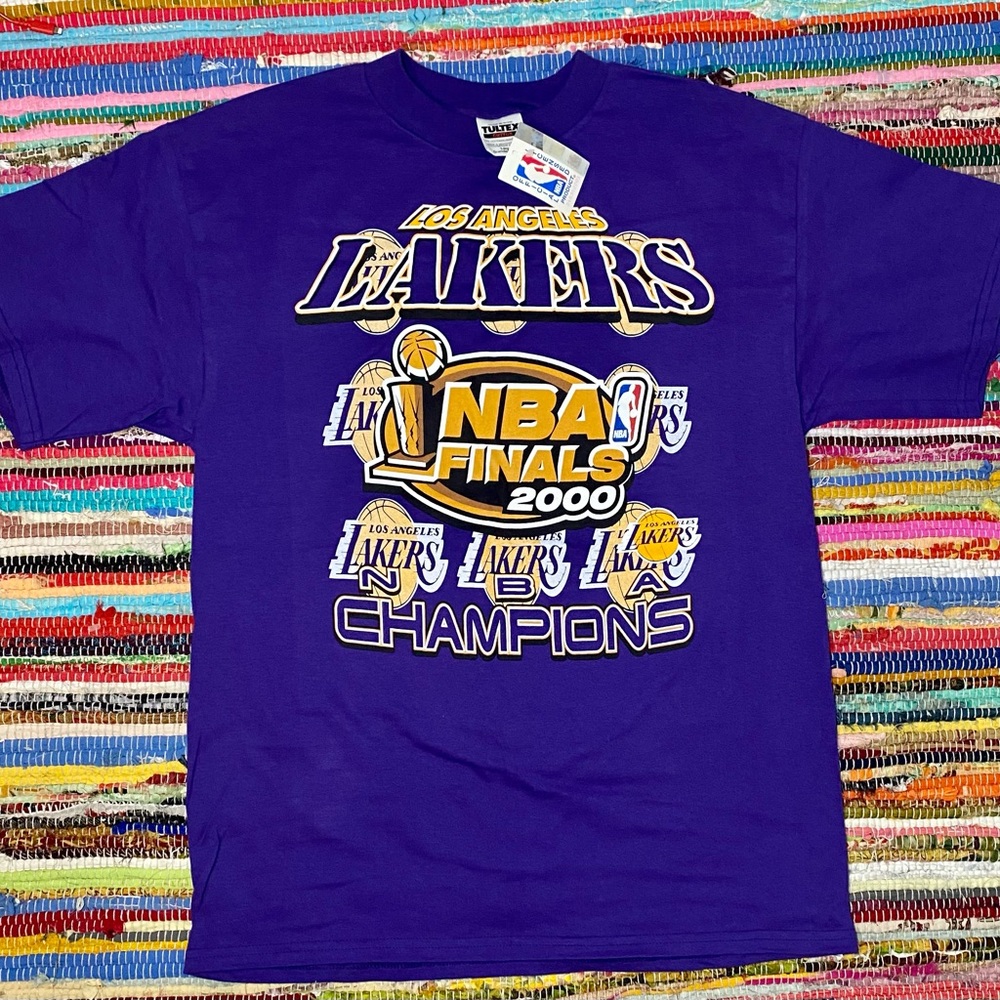 2000 NBA Los Angeles Lakers Lg LA Finals Champions Vintage Graphic Shirt New